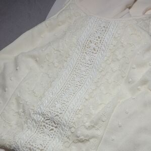 BEAUTIFUL Marineblu Cream Lace Maxi Dress Size L